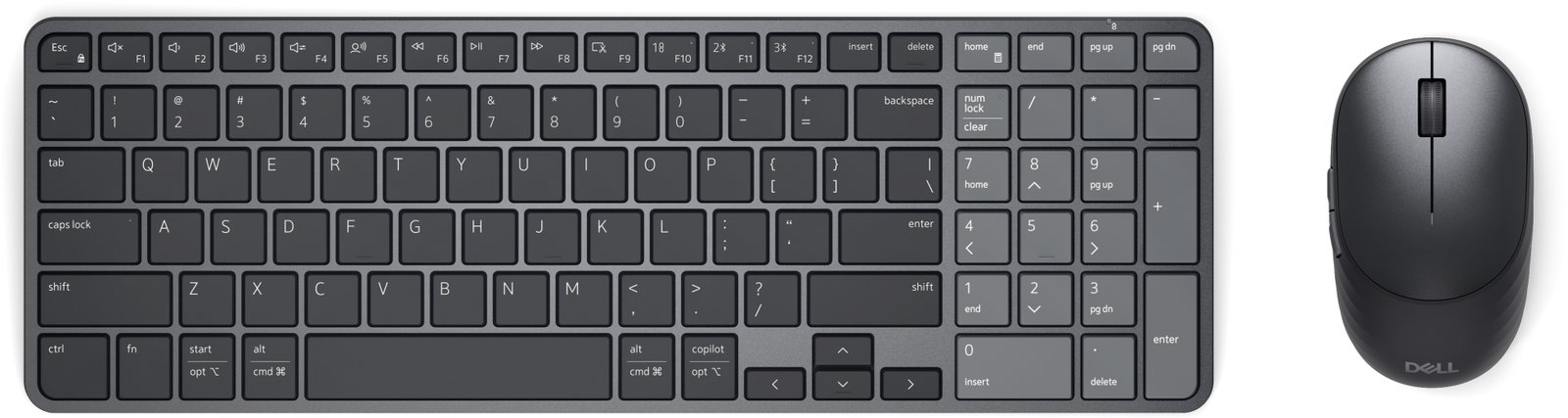 Dell Commercial Pro 7 KM746 keyboard Mouse included Universal RF Wireless + Bluetooth Latin 580BDPR