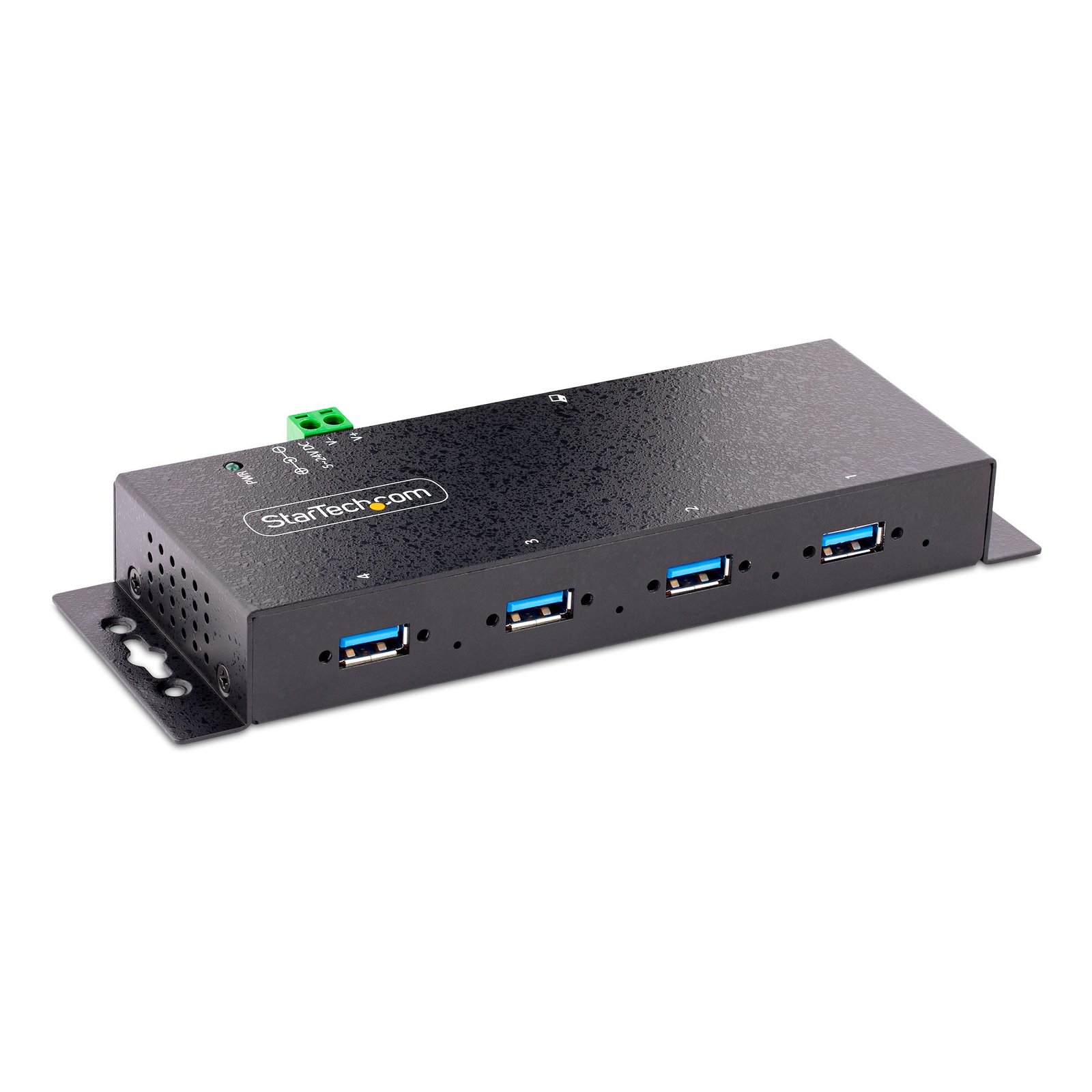 StarTech.com 4-Port Industrial USB 3.0 5Gbps Hub, Rugged with ESD Protection, DIN/Wall/Desk 5G4AINDNPUSBAHB