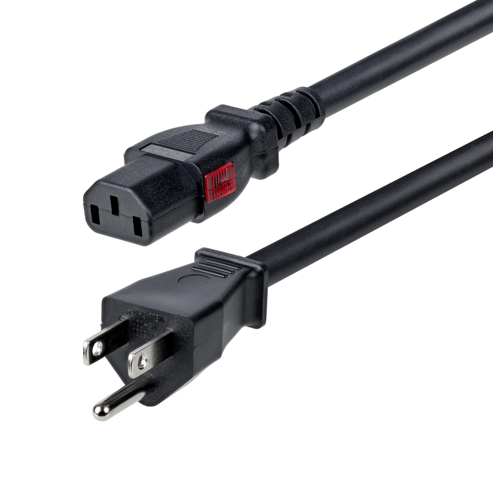 StarTech.com 6ft (2m) Heavy Duty Power Cord, NEMA 5-15P to Locking C13 AC Cable, 125V 15A, 14AWG, 6FTLC15APOWERCO