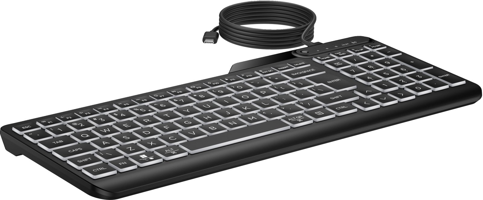 HP Business 405 Multi-Device Backlit Wired Keyboard 7N7C1UT