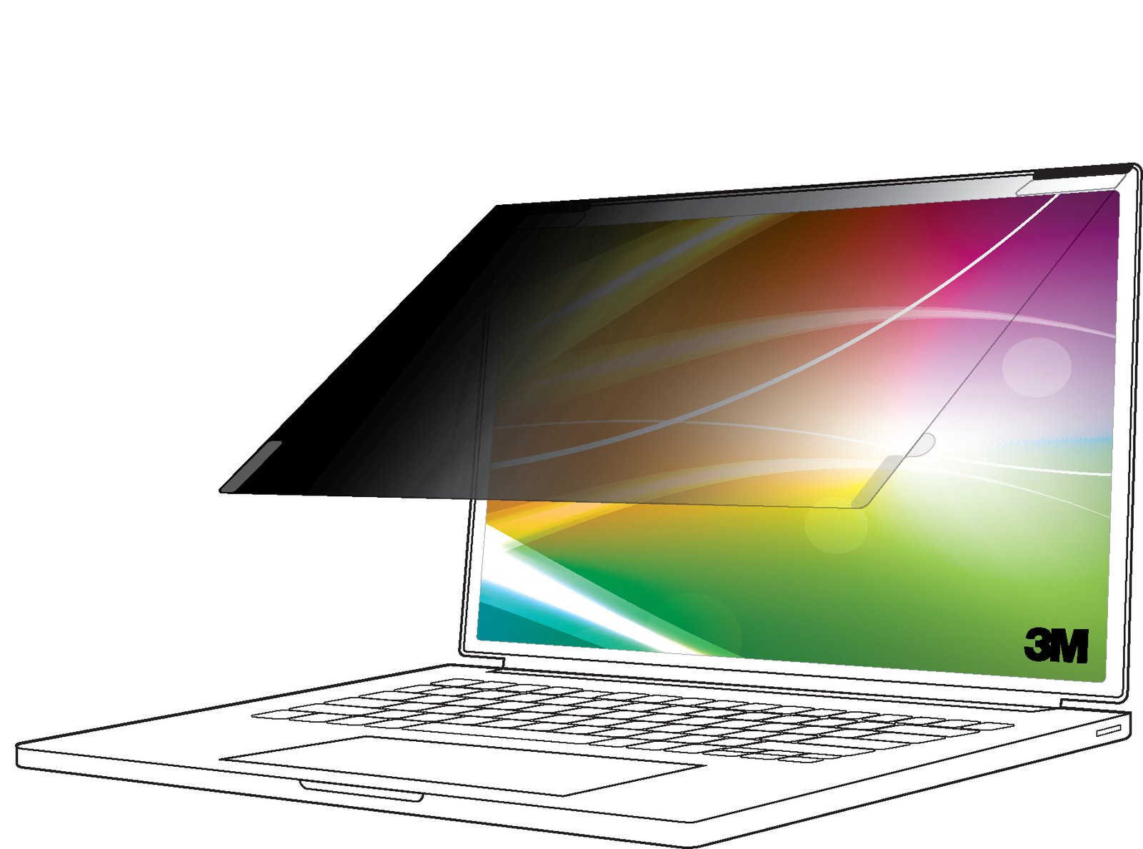 3M Company Bright Screen Privacy Filter for Microsoft® Surface® Laptop 7 13.8in, 3:2, BPNMS005