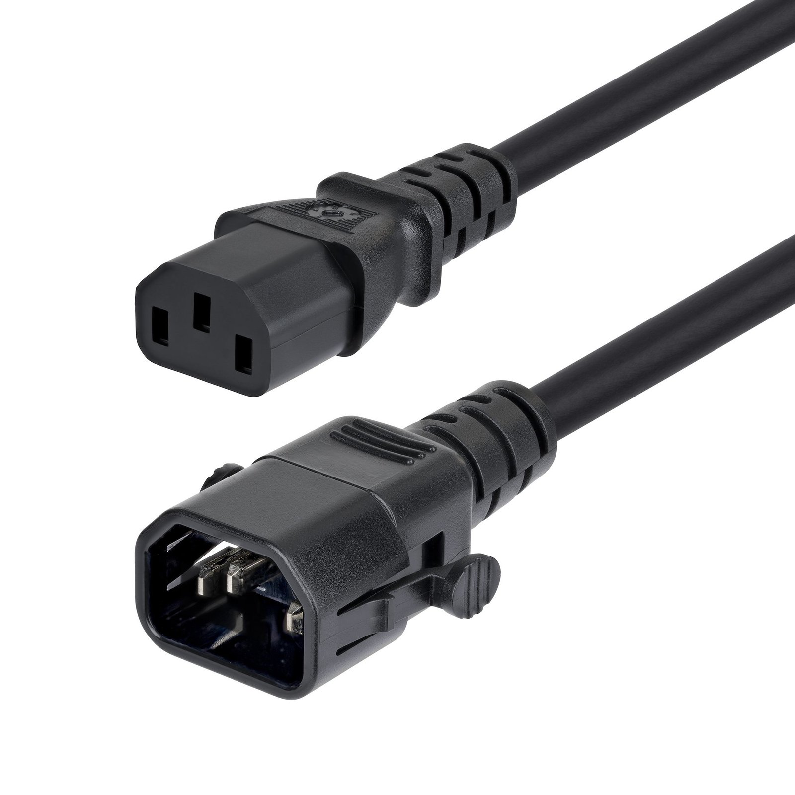StarTech.com 6ft (1.8m) Power Extension Cord, Locking C14 to C13, PDU 10A 250V, 18AWG, AC Cable TAA C14LC1318G10AB6