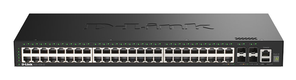 D-Link Systems 52-Port Gigabit Stackable Smart Managed Switch with 4 x 10G SFP+ Ports DGS153052