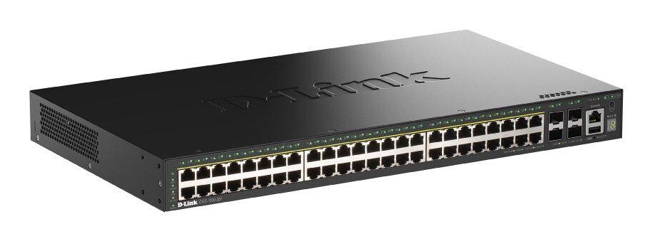 D-Link Systems 52-Port Gigabit Stackable PoE+ Smart Managed Switch with 4 x 10G SFP+ Ports DGS153052P