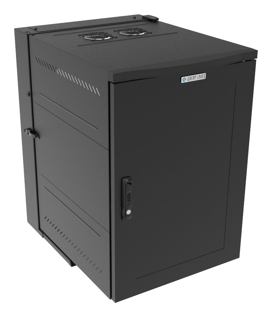 Vertiv Corp WDX 18U Wall mounted rack Black GL36WDXSBSCAF