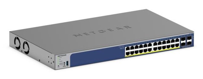 NETGEAR 28-Port PoE Gigabit/10G Stackable Smart Switch (GS728TXP) GS728TXP300NAS