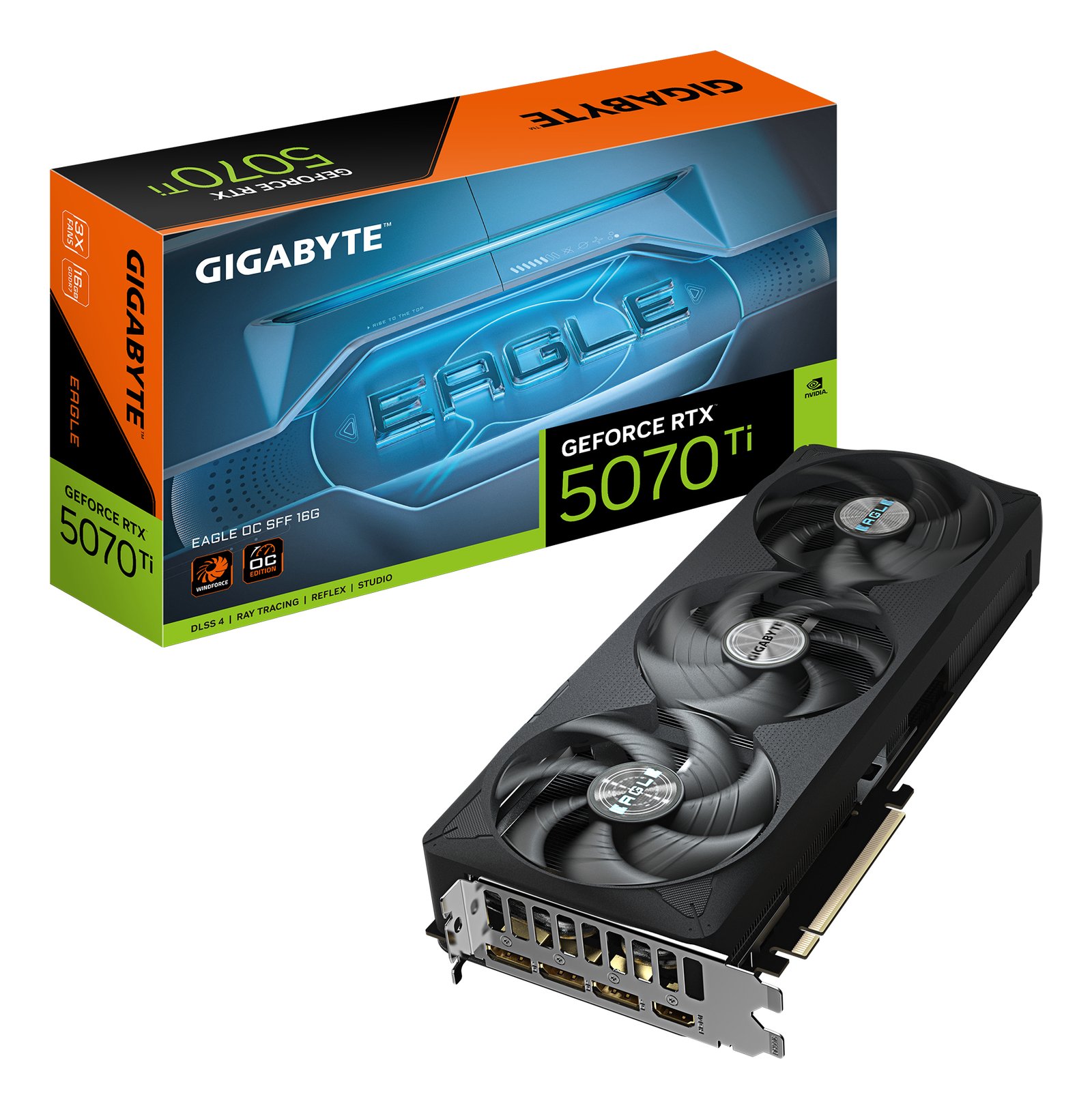 Gigabyte Technology GeForce RTX 5070 Ti EAGLE OC SFF 16G Graphics Card - 16GB GDDR7, 256bit, PCI-E GVN507TEAGLEOC1