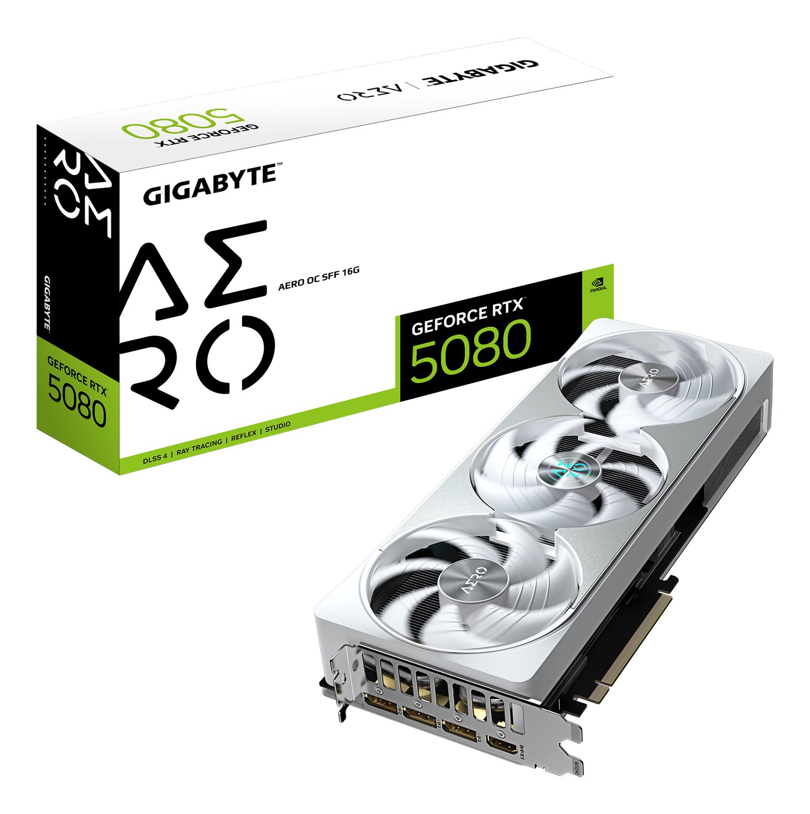 Gigabyte Technology GeForce RTX 5080 AERO OC SFF 16G Graphics Card GVN5080AEROOC16