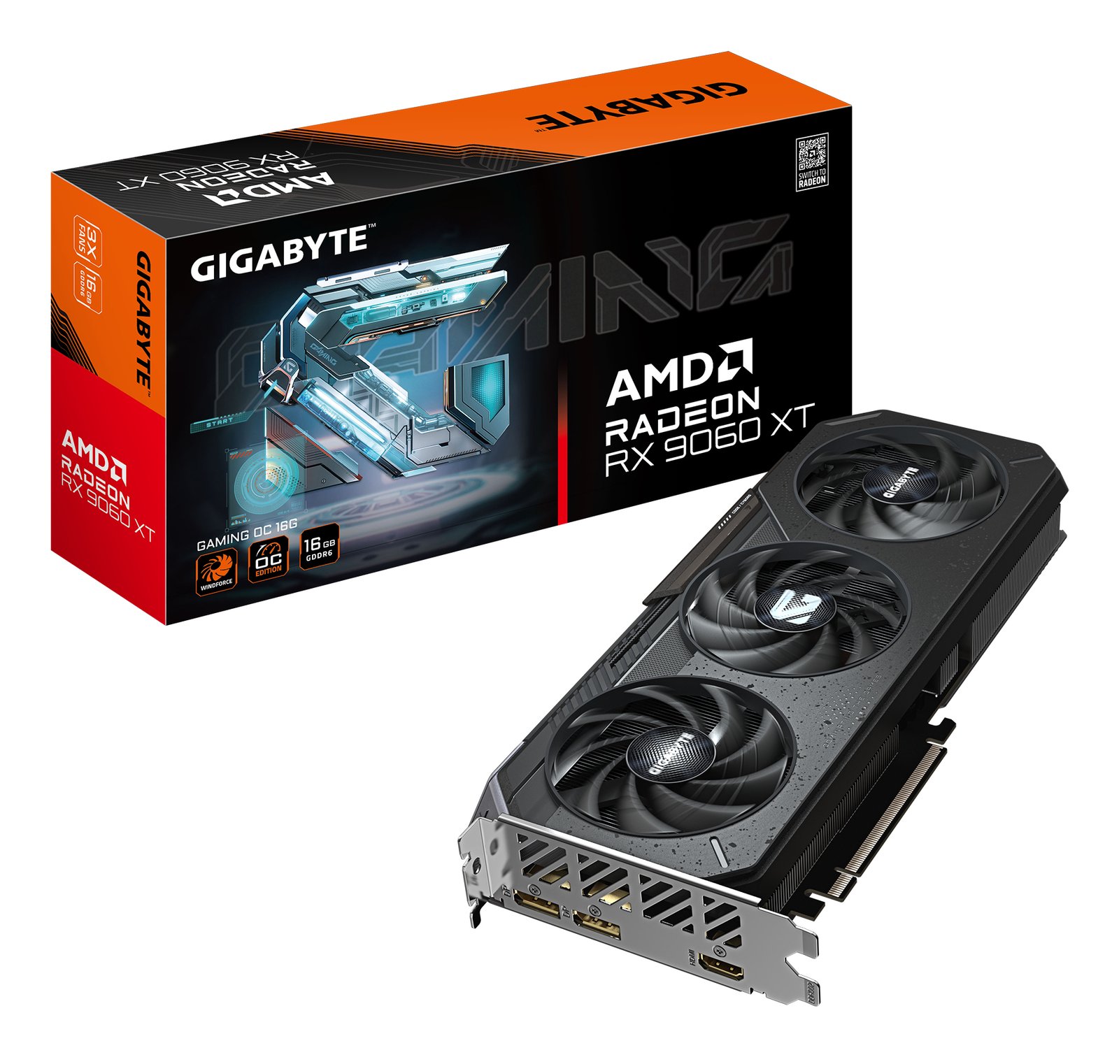 Gigabyte Technology Radeon RX 9060 XT GAMING OC 16G Graphics Card GVR9060XTGOC16G