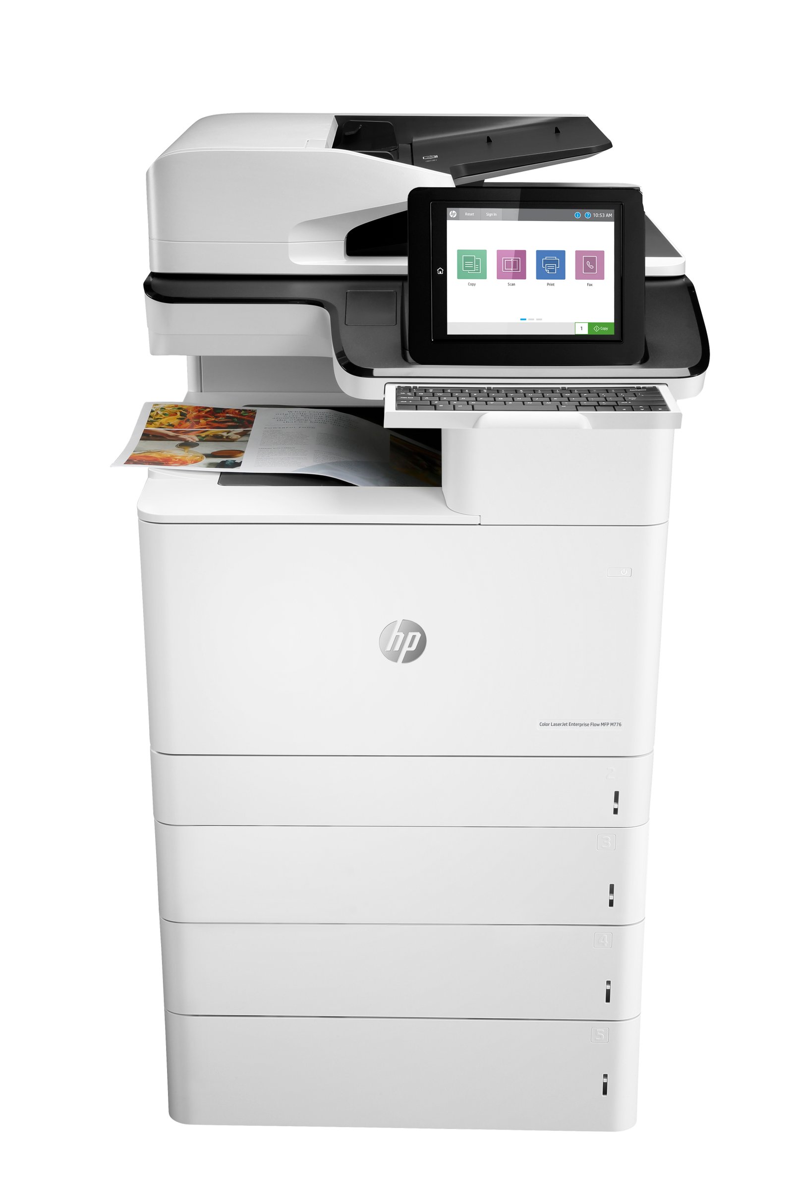 HPI Comm Print HP Color LaserJet Enterprise Flow M776zs Wireless Multifunction Printer, Copier, HPCLJEM776ZS