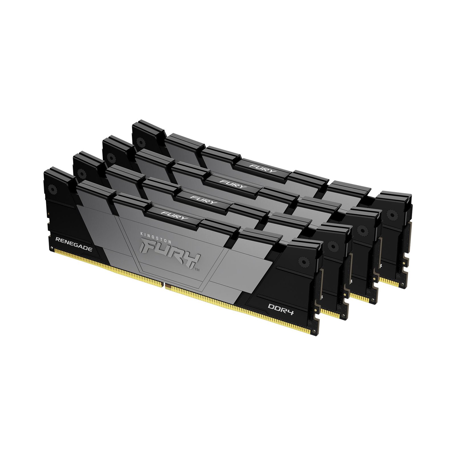 Kingston Value Ram Technology FURY 128GB 3200MT/s DDR4 CL16 DIMM (Kit of 4) Renegade Black KF432C16RB2K412