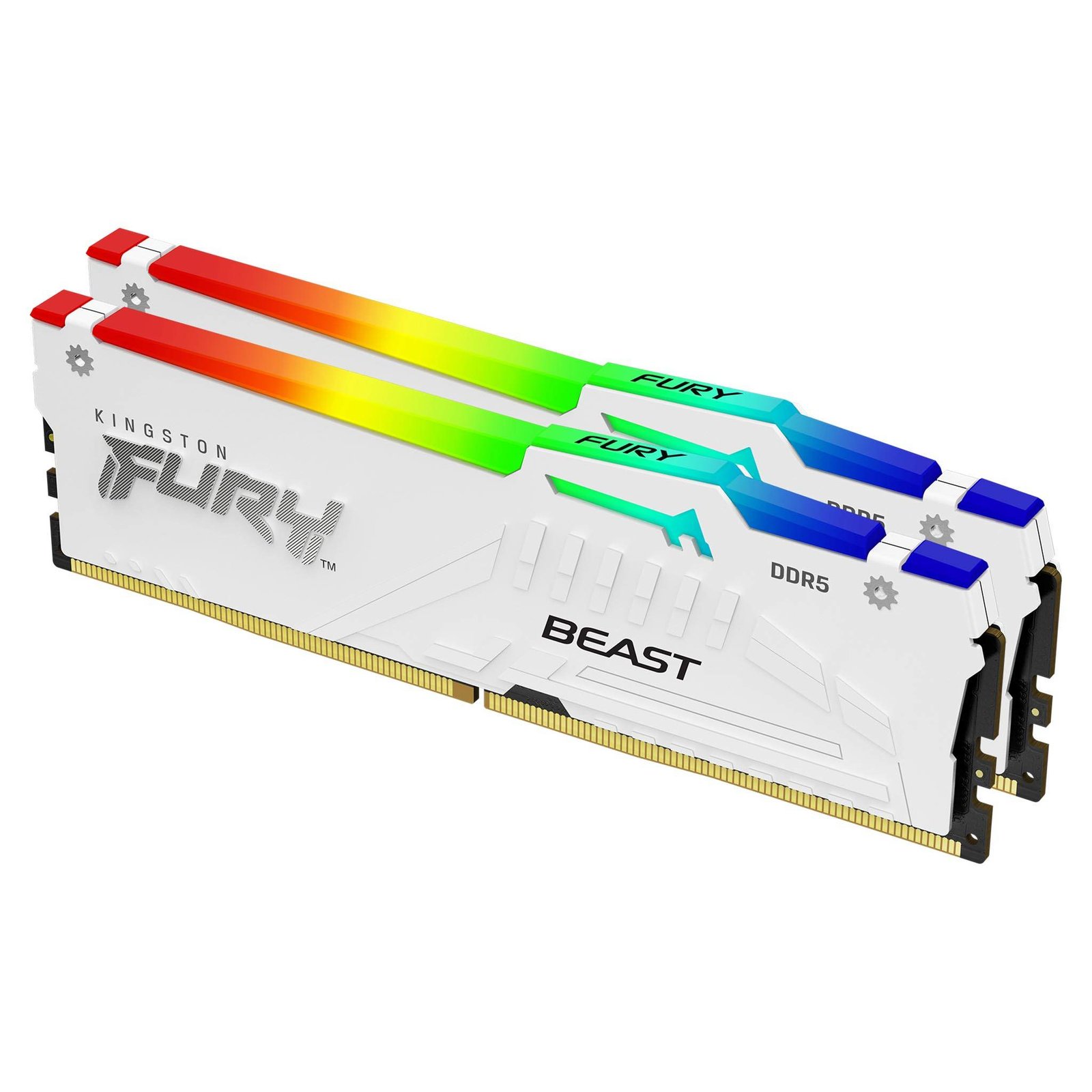Kingston Value Ram Technology FURY Beast 64GB 6000MT/s DDR5 CL30 DIMM (Kit of 2) White RGB EXPO KF560C30BWEAK26