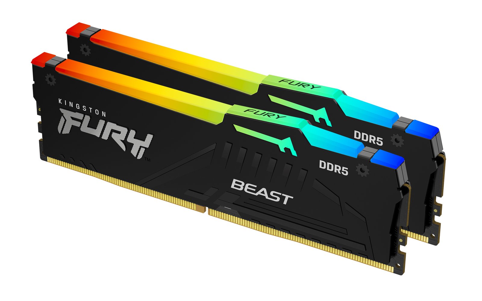 Kingston Value Ram Technology FURY Beast 64GB 6000MT/s DDR5 CL36 DIMM (Kit of 2) RGB KF560C36BBE2AK6