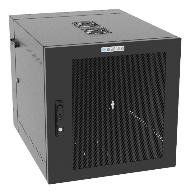 Vertiv Corp VR Rack GL24WMCMM-B-SC-AF-00 cabinet 12U Wall mounted Black L24WMCMMBSCAF00