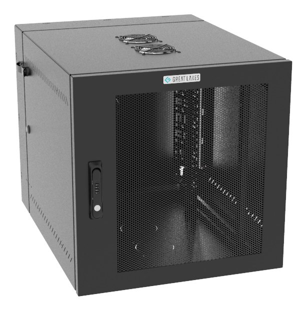 Vertiv Corp VR Rack GL24WMCMM-B-SC-AF-CM cabinet 12U Wall mounted Black L24WMCMMBSCAFCM
