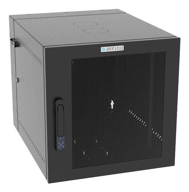 Vertiv Corp VR Rack GL24WMCMM-B-SE-00-00 cabinet 12U Wall mounted Black L24WMCMMBSE0000