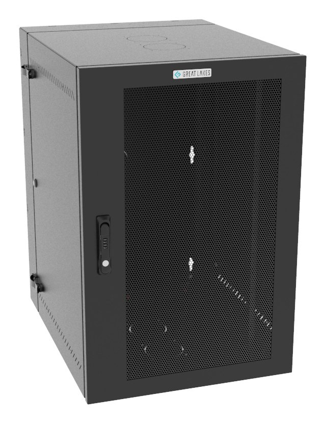 Vertiv Corp VR Rack GL36WMCMM-B-SC-00-00 cabinet 19U Wall mounted Black L36WMCMMBSC0000