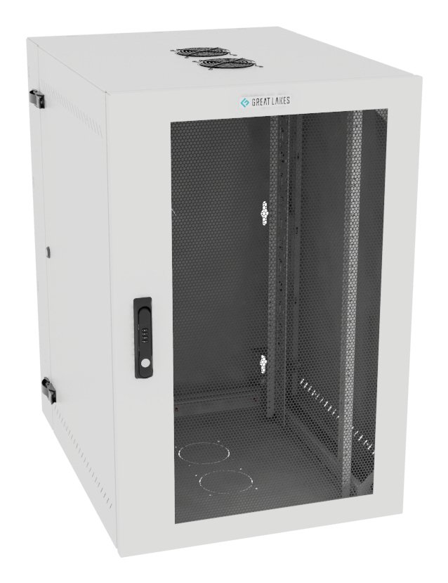 Vertiv Corp VR Rack GL36WMCMM-W-SC-AF-00 cabinet 19U Wall mounted White L36WMCMMWSCAF00