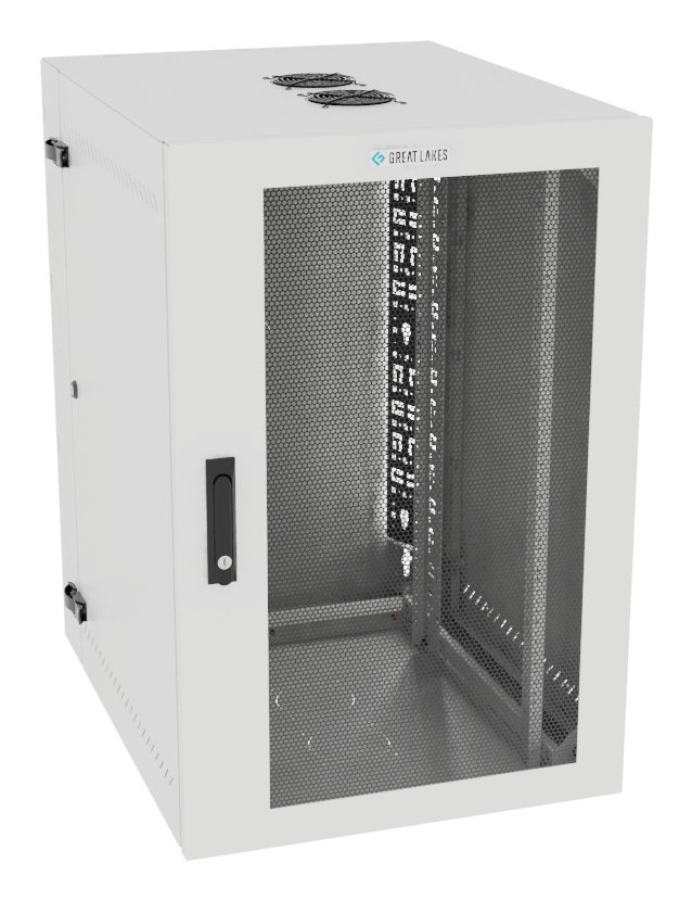 Vertiv Corp VR Rack GL36WMCMM-W-SH-AF-CM cabinet 19U Wall mounted White L36WMCMMWSHAFCM