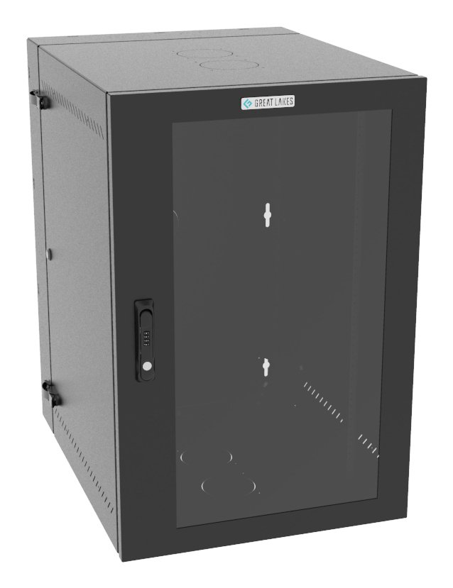 Vertiv Corp VR Rack GL36WMCMP-B-SC-00-00 cabinet 19U Wall mounted Black L36WMCMPBSC0000