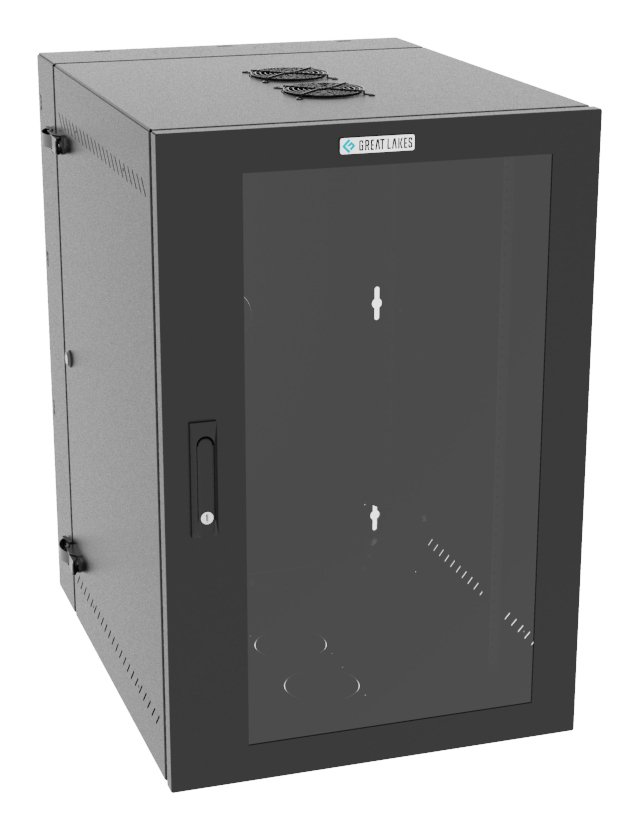 Vertiv Corp VR Rack GL36WMCMP-B-SH-AF-00 cabinet 19U Wall mounted Black L36WMCMPBSHAF00