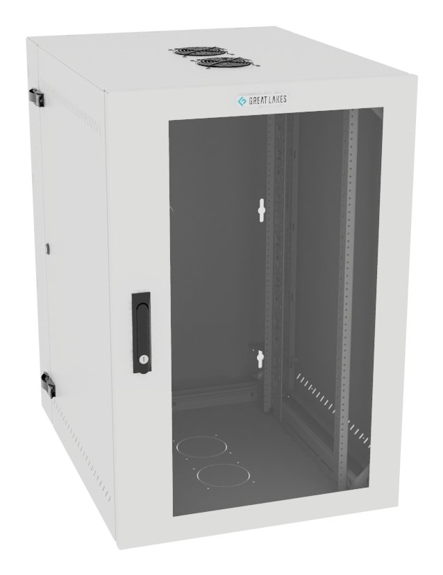 Vertiv Corp VR Rack GL36WMCMP-W-SH-AF-00 cabinet 19U Wall mounted White L36WMCMPWSHAF00