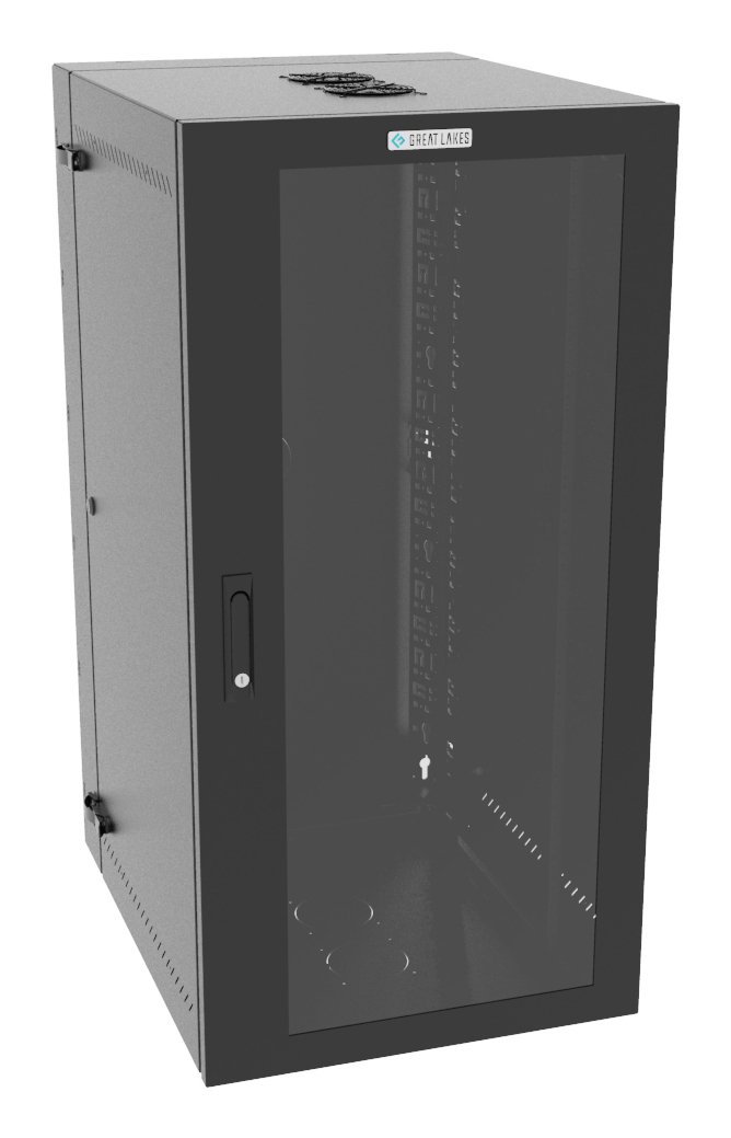 Vertiv Corp VR Rack GL48WMCMP-B-SH-AF-CM cabinet 25U Wall mounted Black L48WMCMPBSHAFCM