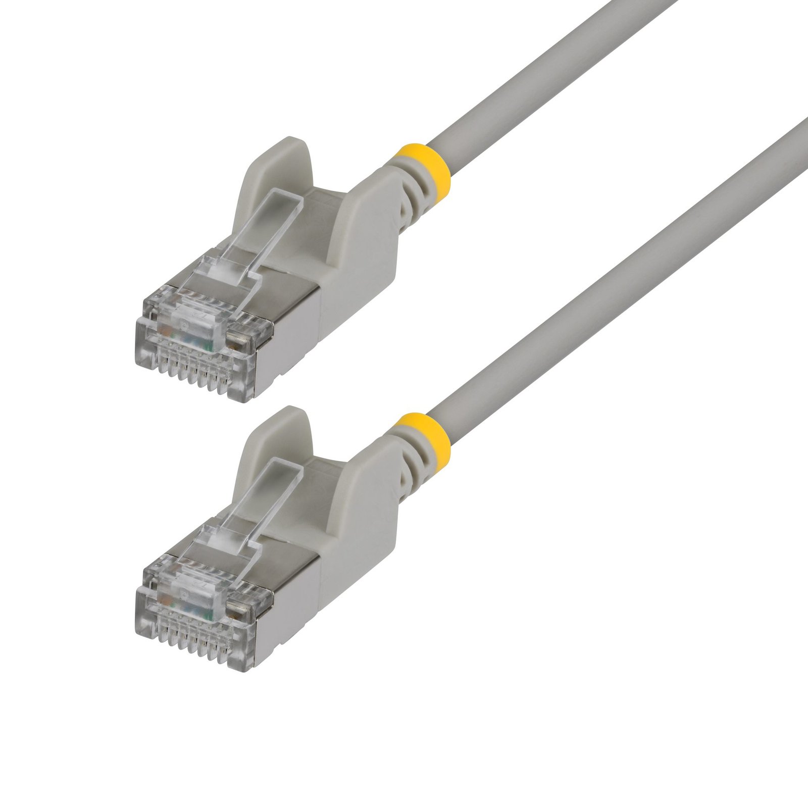 StarTech.com 5ft Gray Ultra Slim Cat6A Ethernet Cable, Snagless, FTP, Pure Bare Copper Wire, 34AWG N6APATSTP34G5FT