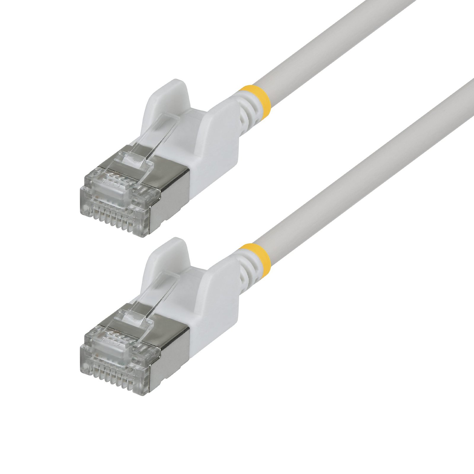 StarTech.com 5ft White Ultra Slim Cat6A Ethernet Cable, Snagless, FTP, Pure Bare Copper Wire, 34AWG N6APATSTP34W5FT