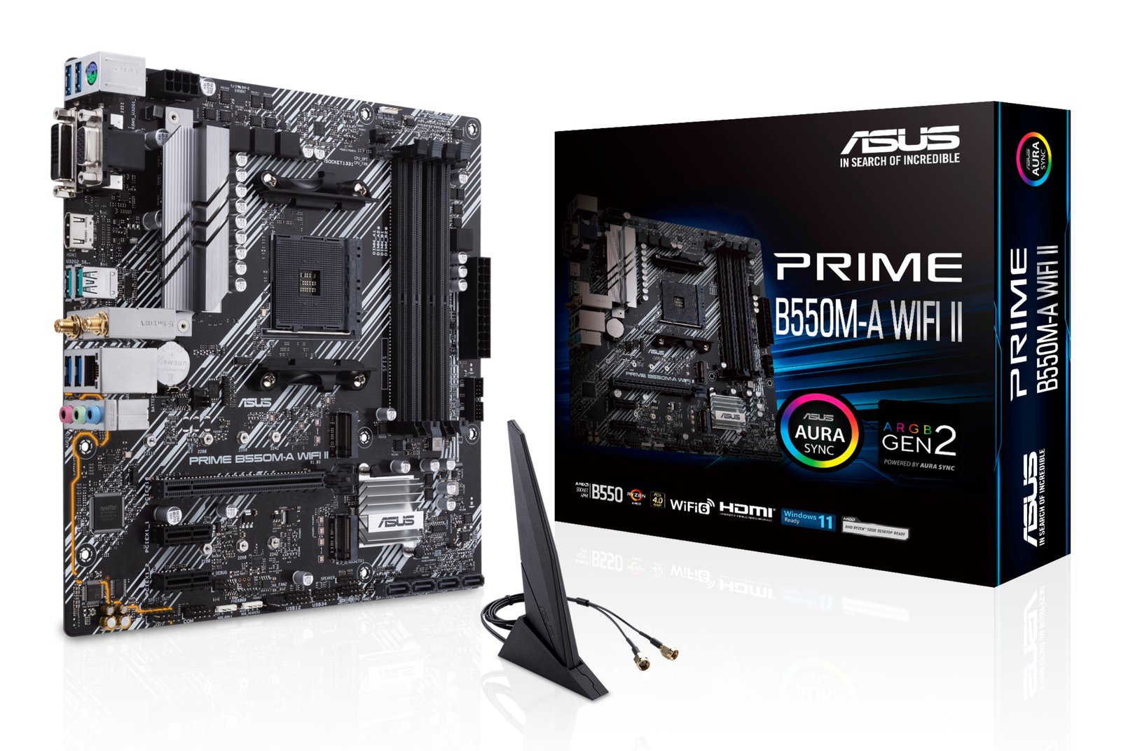 ASUS PRIME B550M-A WIFI II AMD B550 Socket AM4 micro ATX PRIMEB550MAWIII
