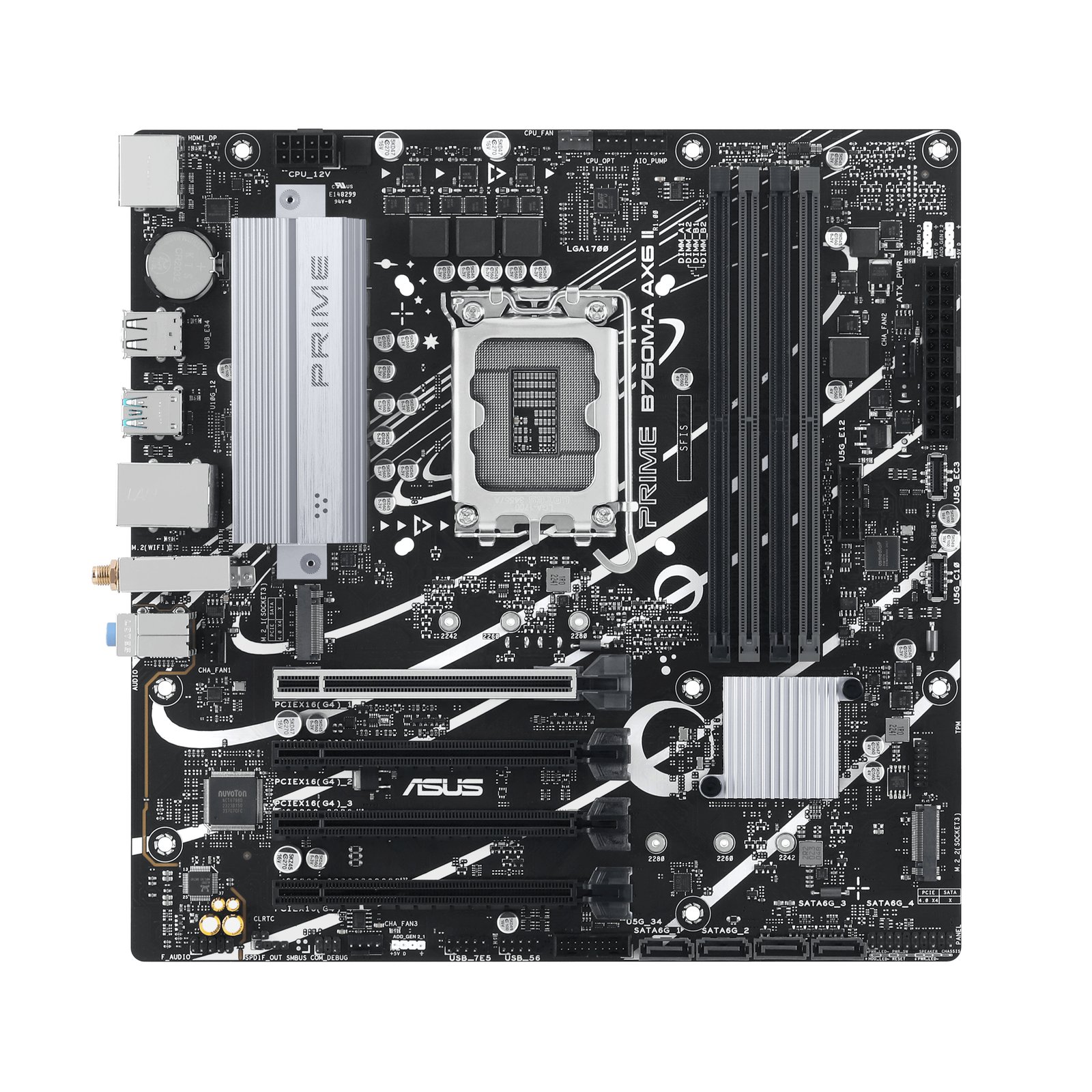 ASUS PRIME B760M-A AX6 II motherboard Intel B760 LGA 1700 micro ATX PRIMEB760MAAX6I