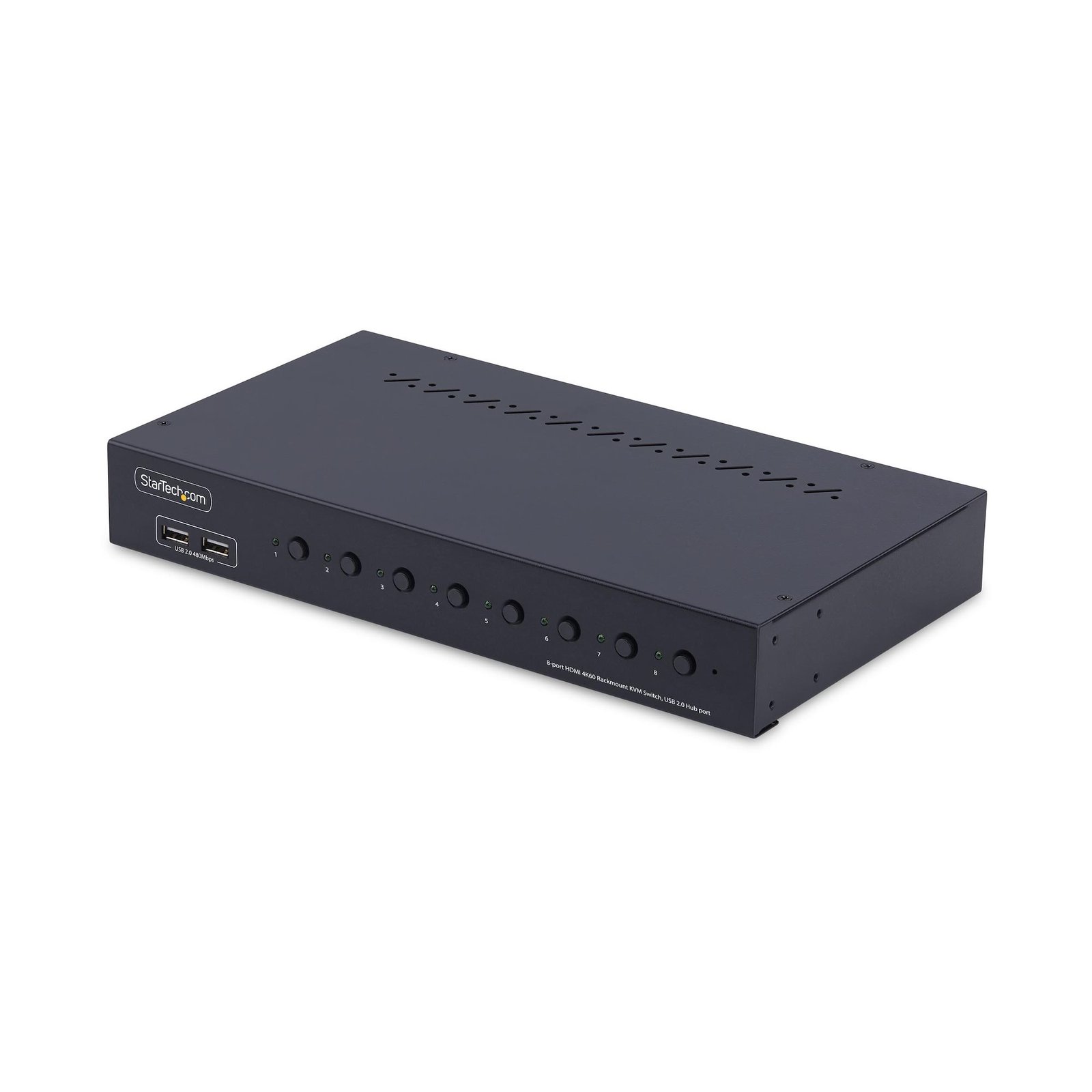 StarTech.com 8-Port HDMI KVM Switch with 1U Rack Mount Kit, 4K 60Hz 2.0, Push-Button & Hotkey R8AH202KVMSWITC