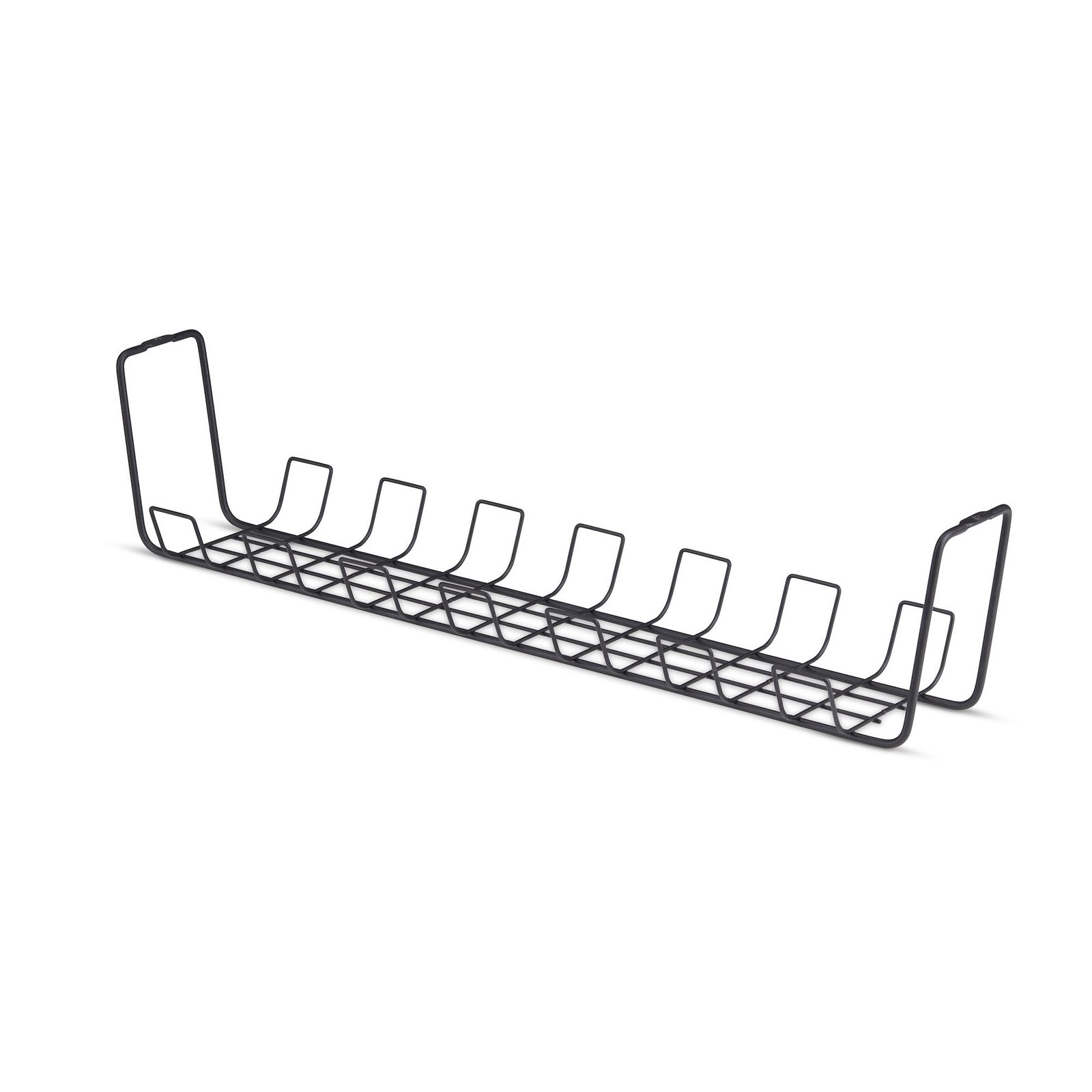 StarTech.com Under Desk Cable Management Tray, 24" Long, Metal Basket Style Organizer, Screw-On S1MBDESKCABLETR