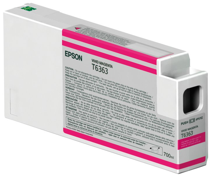 Epson America Print Singlepack Vivid Magenta T636300 UltraChrome HDR 700 ml