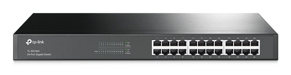 TP-Link TL-SG1024 network switch Unmanaged L2 Gigabit Ethernet (10/100/1000) Black TLSG1024