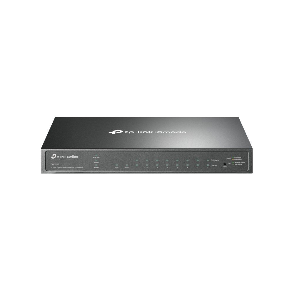TP-Link Omada 10-Port Gigabit Smart Switch with 8-Port PoE+ TLSG2210P
