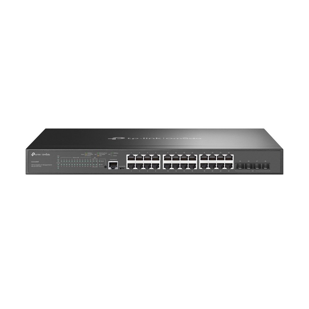 TP-Link Omada 28-Port Gigabit L2+ Managed Switch with 24-Port PoE+ TLSG3428MP
