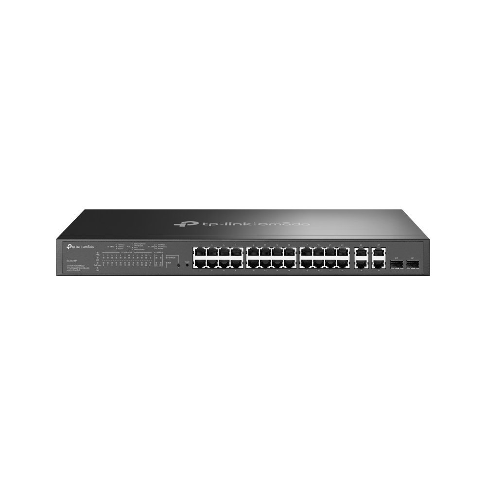 TP-Link Omada SL2428P network switch Managed L2 Fast Ethernet (10/100) Power over (PoE) 1U Black TLSL2428P