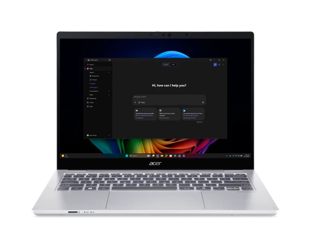 Acer America Corp. TravelMate P4 TMP414RN-56-578M Copilot+ PC Intel Core Ultra 5 325 Laptop 35.6 cm TMP414RN56578M