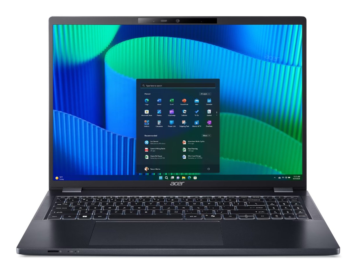 Acer America Corp. TravelMate P4 TMP416-53-59NC Copilot+ PC Intel Core Ultra 5 125U Laptop 40.6 cm TMP4165359NC