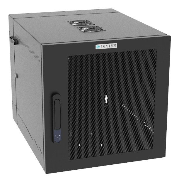 Vertiv Corp VR Rack GL24WMCMM-B-SE-AF-00 cabinet 12U Wall mounted Black WMCMMBSEAF00