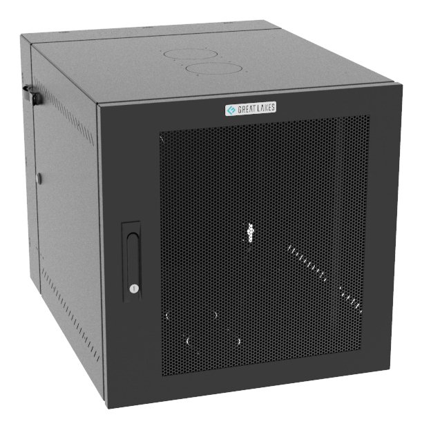 Vertiv Corp VR Rack GL24WMCMM-B-SH-00-00 cabinet 12U Wall mounted Black WMCMMBSH0000