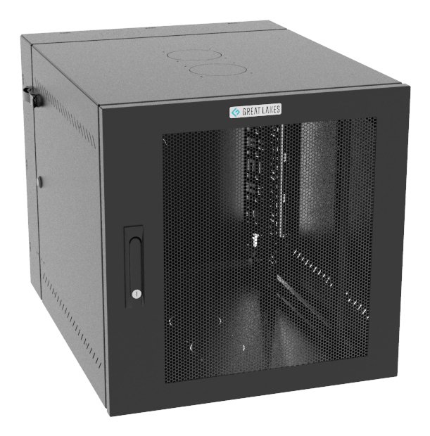 Vertiv Corp VR Rack GL24WMCMM-B-SH-00-CM cabinet 12U Wall mounted Black WMCMMBSH00CM