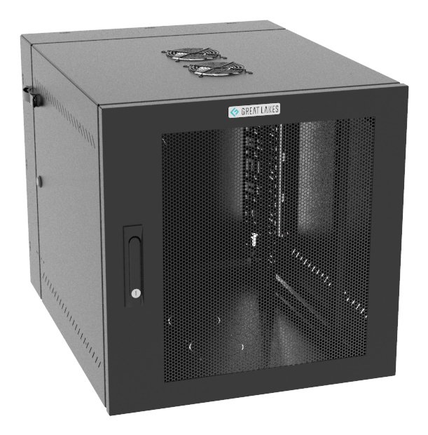 Vertiv Corp VR Rack GL24WMCMM-B-SH-AF-CM cabinet 12U Wall mounted Black WMCMMBSHAFCM