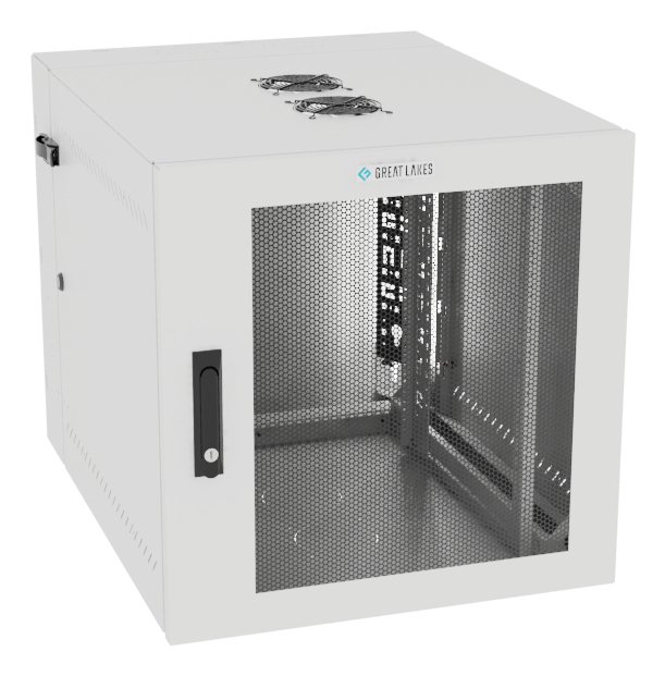 Vertiv Corp VR Rack GL24WMCMM-W-SH-AF-CM cabinet 12U Wall mounted White WMCMMWSHAFCM