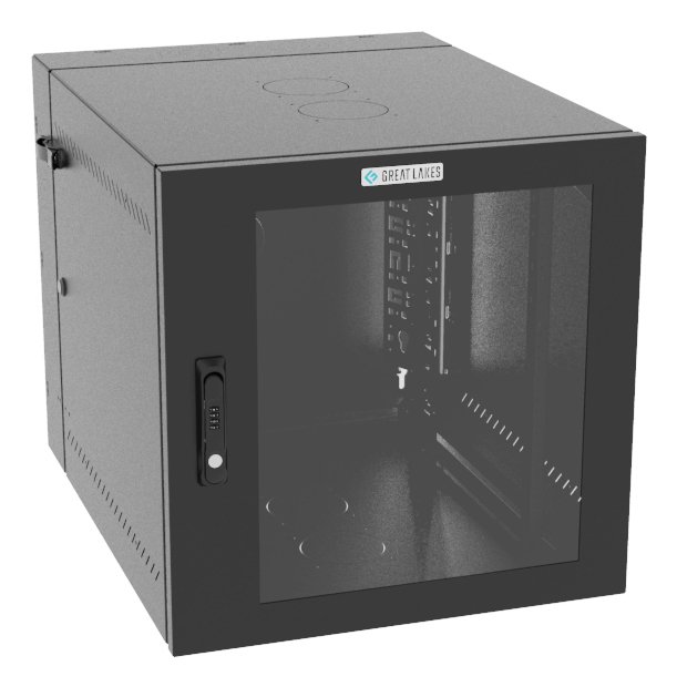 Vertiv Corp VR Rack GL24WMCMP-B-SC-00-CM cabinet 12U Wall mounted Black WMCMPBSC00CM