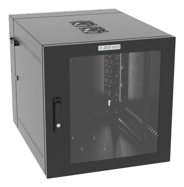 Vertiv Corp VR Rack GL24WMCMP-B-SC-AF-CM cabinet 12U Wall mounted Black WMCMPBSCAFCM
