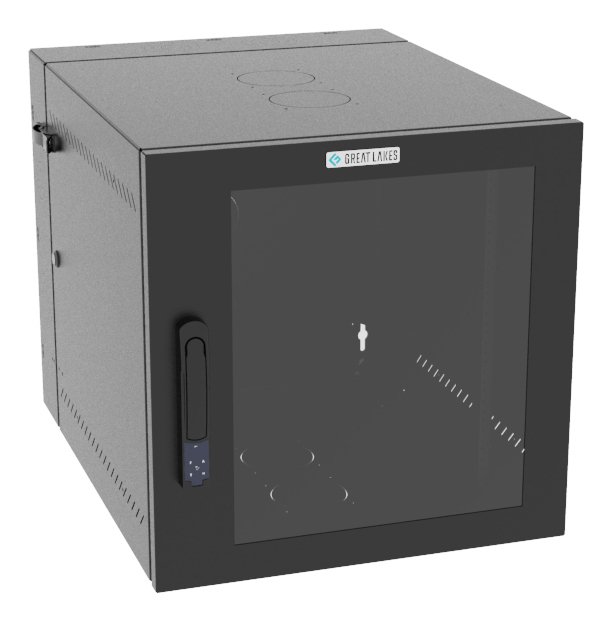 Vertiv Corp VR Rack GL24WMCMP-B-SE-00-00 cabinet 12U Wall mounted Black WMCMPBSE0000