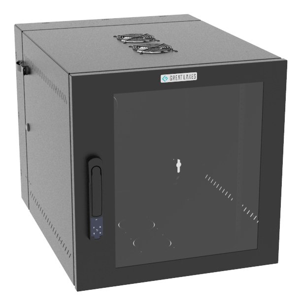 Vertiv Corp VR Rack GL24WMCMP-B-SE-AF-00 cabinet 12U Wall mounted Black WMCMPBSEAF00