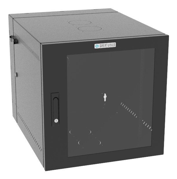 Vertiv Corp VR Rack GL24WMCMP-B-SH-00-00 cabinet 12U Wall mounted Black WMCMPBSH0000
